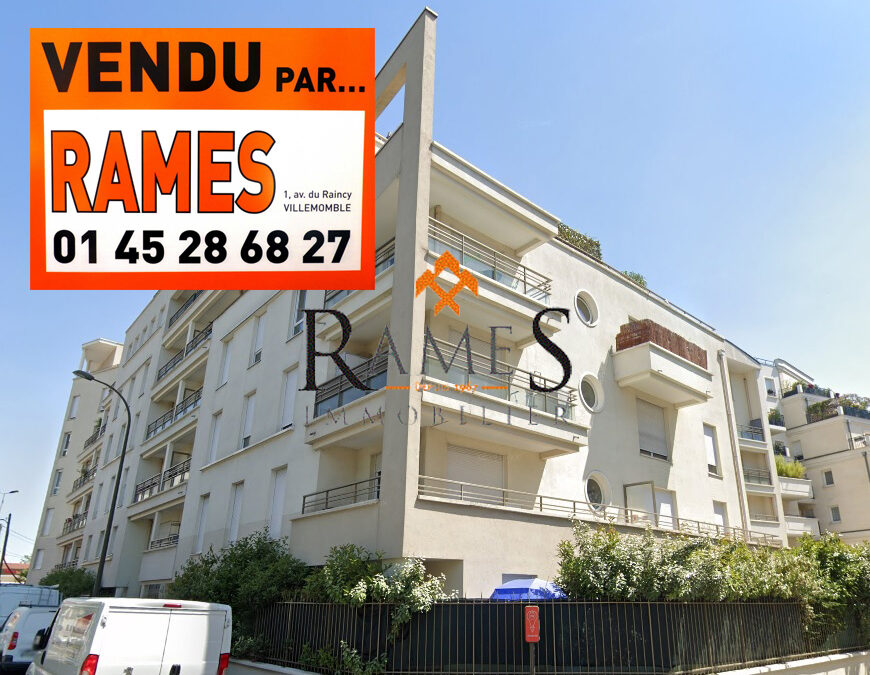 ROSNY SOUS BOIS – Appartement 3 pièces de 62.61 m² – parking – 265 000 €