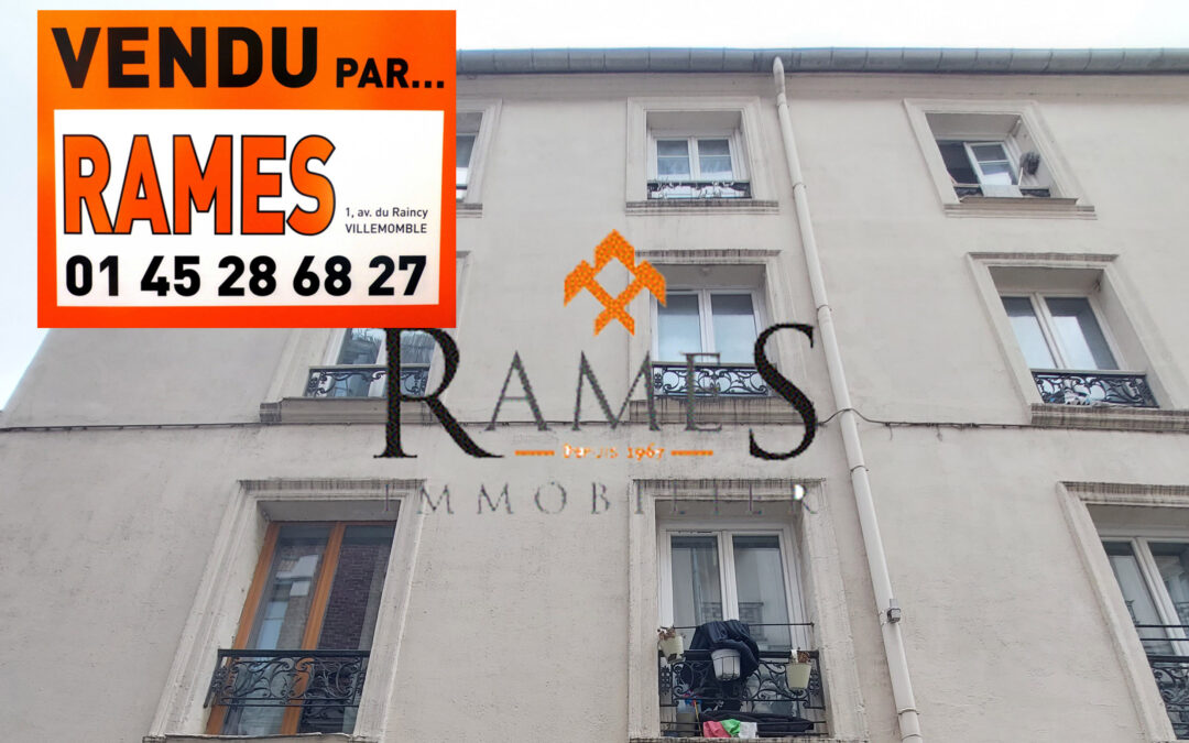 PARIS 20 ème – Gambetta – Studio – cave – 89 000 €