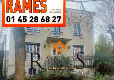 VILLEMOMBLE – Eglise – Maison de Maître – 7 pièces – 5 chambres – garage – jardin – 649 000 €