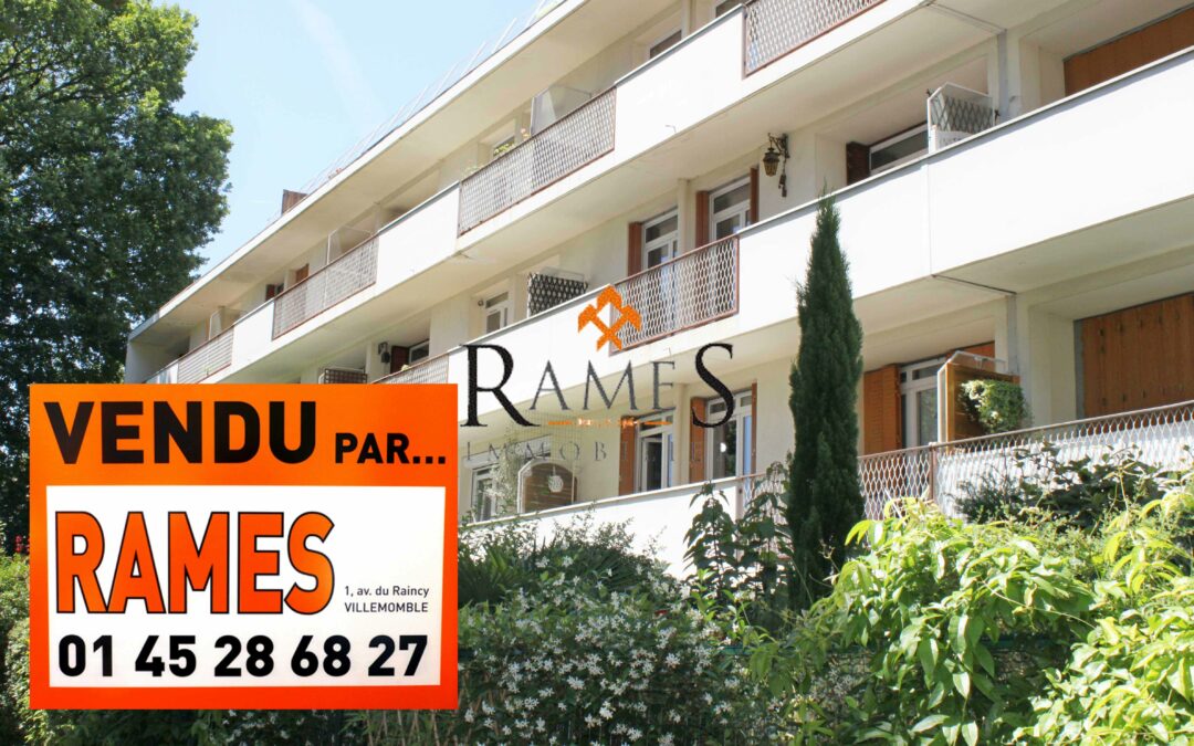 VILLEMOMBLE – Allée de la Tour – Appartement 3 pièces de 62 m² – Terrasse– cave – 199 000 €