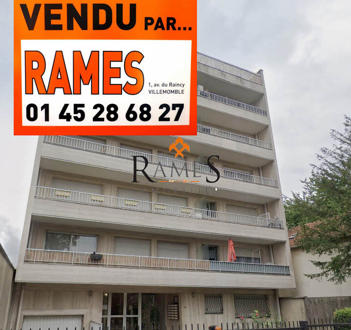 VILLEMOMBLE – Proche Centre Ville – Appartement 2 pièces – Balcon – Parking – Cave – 165 000 €