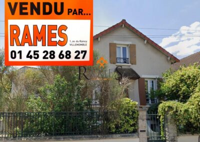 VILLEMOMBLE – Orangerie – Maison 6 pièces – 3 chambres – Bureau – Garage – 349 000 €