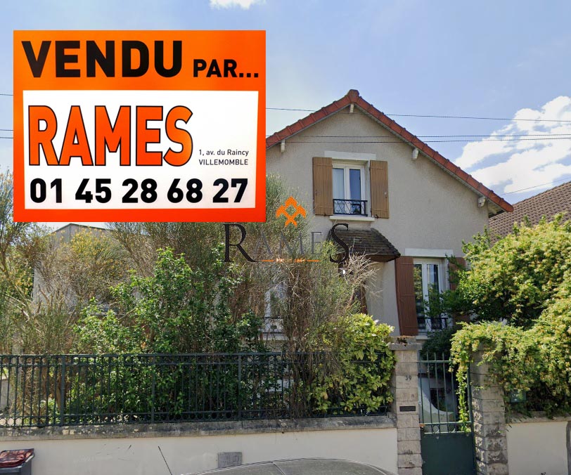 VILLEMOMBLE – Orangerie – Maison 6 pièces – 3 chambres – Bureau – Garage – 349 000 €