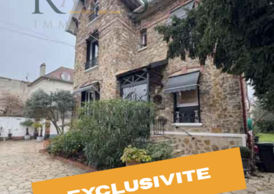 VILLEMOMBLE – Orangerie – Meulière indépendante 8 pièces – Garage – Dépendance – Terrain 803 m²- 649 000 €