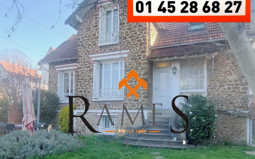 VILLEMOMBLE – Meulière 5 pièces – Garage – Terrain 455 m²- 520 000 €