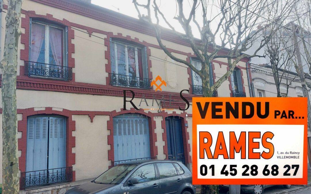 LE RAINCY – Proche Centre ville – 3 pièces de 52 m² – Cave – 2 Chambres de service – 198 000 €